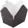 Disposable paper black boxes for hot food and salads 
