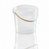 Caurspīdīgs 2 L plastmasas spainis ar rokturi 2000 ml