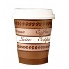 Disposable and durable hot drinks cups made of recyclable paper 360 ml