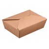 Kraft food container 1980 ml with secure folding closure