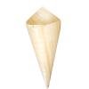 Disposable wooden serving cone 12,5 cm