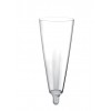 Disposable transparent plastic U-shape champagne flutes 