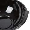 Black Plastic sturdy salad containers 750 ml with lid