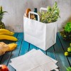 Бумажные пакеты для доставки еды белые