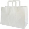 Paper bags with handles white for take away