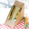 Paper sandwich wedges with window