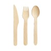 Disposable eco-friendly tableware of wood