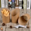 Disposable paper scoops for tortilla and snacks