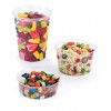 Round Deli Containers in a variety of sizes made of recyclable plastic