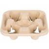 Disposable cup holder for 4 cups paper fiber