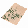 Disposable Croissant paper bags 'feel green' 14+7 x 22 cm, kraft