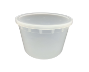 Reusable soup containers 2000 ml with lid, PP, white