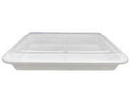 Reusable food container 1700 ml with lid, PP, white