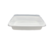 Reusable food container with lid 500 ml, PP, white