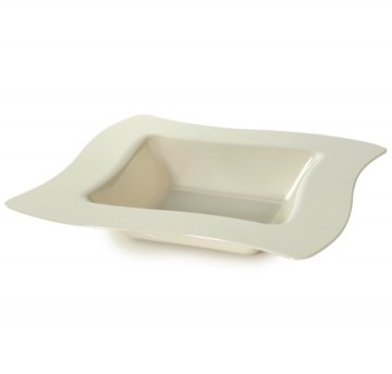 Bone color square buffet bowl 360 ml for catering and events