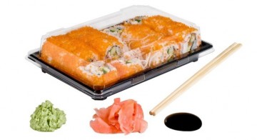 sushi diposable tableware black