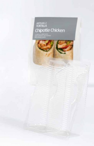 Tortilla Pack without lid, 14x12x6 cm, PET
