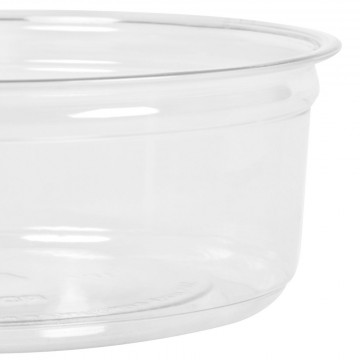 250 ml round containers for salads, pastas, and take-out deli offerings