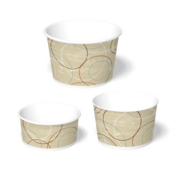 Single use paper foodservice containers and lids for it