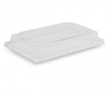 Disposable lid for sushi containers and sushi trays rPET eco-friendly