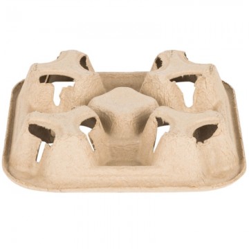 Biodegradable and Compostable Cup Holder for 4 cups