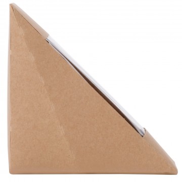 Eco kraft paper sandwich wedges with window