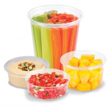 PET Plastic deli containers for cold food 250 ml