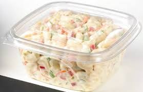 Clear deli containers for snacks and salads