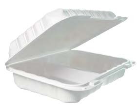 Mineral filled takeout food boxes hinged lid MFPP