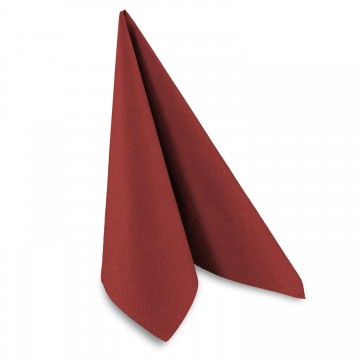 Disposable paper napkins 24x24 cm 1-ply bordeaux