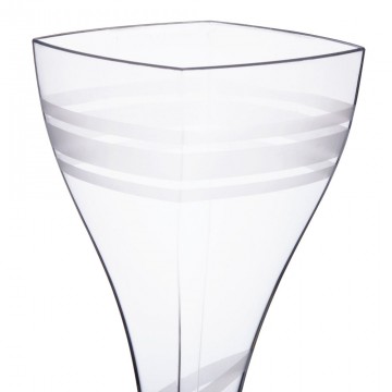 Disposable wine glass square