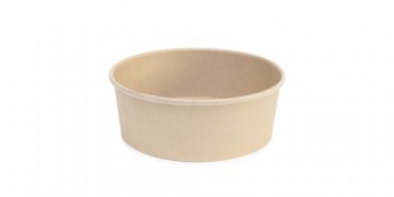 Bamboo paper salad bowls for takeout and takeaway